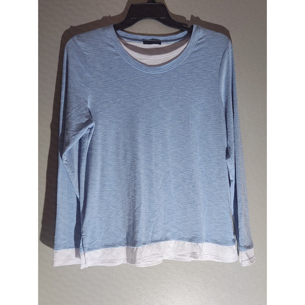 Nally & Millie Womens Long Sleeve Top Blue‎ Size Large